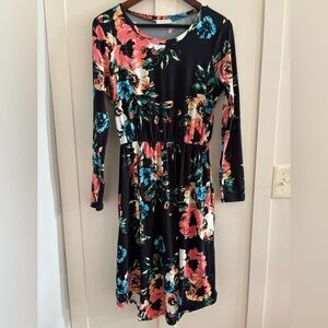 Reborn J Long Sleeve Floral Dress